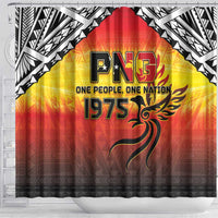 Papua New Guinea 50th Independence Day Shower Curtain One People One Nation One PNG LT05 - Polynesian Pride