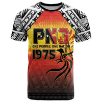 Papua New Guinea 50th Independence Day T Shirt One People One Nation One PNG LT05 Yellow - Polynesian Pride