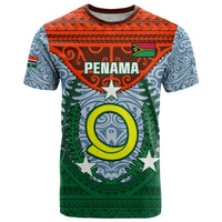 Vanuatu Penama Province T Shirt Vanuatuan Coat Of Arms Polynesian Pattern LT05 Green - Polynesian Pride