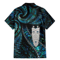 New Zealand Aotearoa Family Matching Mermaid Dress and Hawaiian Shirt Maori Tane Te Waiora Paua Shell Glitter Turquoise LT05 - Polynesian Pride