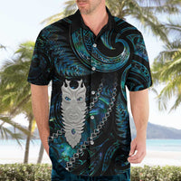 New Zealand Aotearoa Hawaiian Shirt Maori Tane Te Waiora Paua Shell Glitter Turquoise LT05 - Polynesian Pride