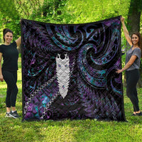 New Zealand Aotearoa Quilt Maori Tane Te Waiora Paua Shell Glitter Purple LT05 - Polynesian Pride