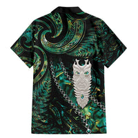 New Zealand Aotearoa Family Matching Mermaid Dress and Hawaiian Shirt Maori Tane Te Waiora Paua Shell Glitter Green LT05 - Polynesian Pride