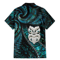 New Zealand Aotearoa Family Matching Mermaid Dress and Hawaiian Shirt Maori Wheku Paua Shell Glitter Turquoise LT05 - Polynesian Pride