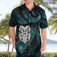 New Zealand Aotearoa Hawaiian Shirt Maori Wheku Paua Shell Glitter Turquoise LT05 - Polynesian Pride