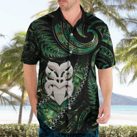 New Zealand Aotearoa Hawaiian Shirt Maori Wheku Paua Shell Glitter Green LT05 - Polynesian Pride