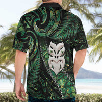 New Zealand Aotearoa Hawaiian Shirt Maori Wheku Paua Shell Glitter Green LT05 - Polynesian Pride