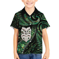 New Zealand Aotearoa Hawaiian Shirt Maori Wheku Paua Shell Glitter Green LT05 - Polynesian Pride