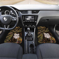 New Zealand Aotearoa Car Mats Maori Wheku Paua Shell Glitter Gold