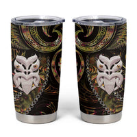 New Zealand Aotearoa Tumbler Cup Maori Wheku Paua Shell Glitter Gold LT05 Gold - Polynesian Pride