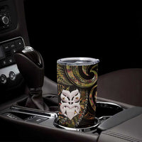 New Zealand Aotearoa Tumbler Cup Maori Wheku Paua Shell Glitter Gold LT05 - Polynesian Pride