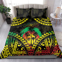 Aloha Tropical Palm Trees Bedding Set Reggae Polynesian Pattern