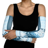 Fiji Regatta Arm Sleeves Palm Tree Tapa Pattern LT05 - Polynesian Pride