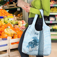 Fiji Regatta Grocery Bag Palm Tree Tapa Pattern LT05 - Polynesian Pride