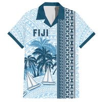 Custom Fiji Regatta Hawaiian Shirt Palm Tree Tapa Pattern - Polynesian Pride
