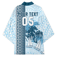 Custom Fiji Regatta Kimono Palm Tree Tapa Pattern LT05 - Polynesian Pride
