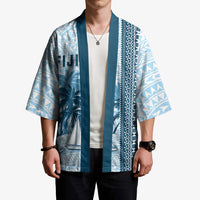 Custom Fiji Regatta Kimono Palm Tree Tapa Pattern LT05 - Polynesian Pride