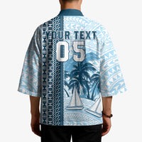 Custom Fiji Regatta Kimono Palm Tree Tapa Pattern LT05 - Polynesian Pride