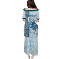 Custom Fiji Regatta Puletasi Palm Tree Tapa Pattern - Polynesian Pride