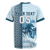 Custom Fiji Regatta Rugby Jersey Palm Tree Tapa Pattern - Polynesian Pride