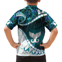 Aotearoa New Zealand Hawaiian Shirt Maori Wera Paua Shell Teal Glitter LT05 - Polynesian Pride