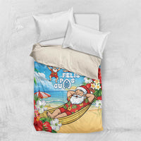 Guam Christmas Bedding Set Felis Pasgua Chilling Santa - Polynesian Pride