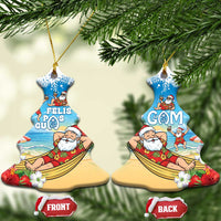 Guam Christmas Ceramic Ornament Felis Pasgua Chilling Santa - Polynesian Pride