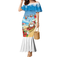Guam Christmas Family Matching Mermaid Dress and Hawaiian Shirt Felis Pasgua Chilling Santa - Polynesian Pride