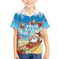 Guam Christmas Family Matching Puletasi and Hawaiian Shirt Felis Pasgua Chilling Santa - Polynesian Pride