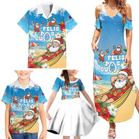 Guam Christmas Family Matching Summer Maxi Dress and Hawaiian Shirt Felis Pasgua Chilling Santa LT05 - Polynesian Pride