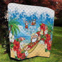 Guam Christmas Quilt Felis Pasgua Chilling Santa - Polynesian Pride