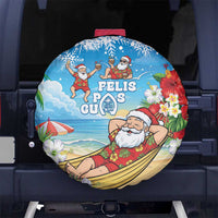 Guam Christmas Spare Tire Cover Felis Pasgua Chilling Santa - Polynesian Pride