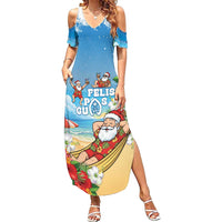 Guam Christmas Summer Maxi Dress Felis Pasgua Chilling Santa - Polynesian Pride