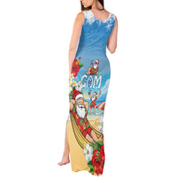 Guam Christmas Tank Maxi Dress Felis Pasgua Chilling Santa - Polynesian Pride