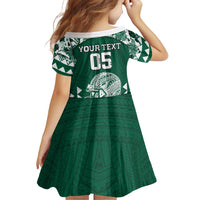 Custom Hawaii Football Family Matching Long Sleeve Bodycon Dress and Hawaiian Shirt Rainbow Warriors Tropical Vibes LT05 - Polynesian Pride