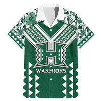 Custom Hawaii Football Family Matching Mermaid Dress and Hawaiian Shirt Rainbow Warriors Tropical Vibes - Polynesian Pride