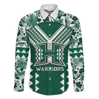 Custom Hawaii Football Family Matching Off Shoulder Maxi Dress and Hawaiian Shirt Rainbow Warriors Tropical Vibes - Polynesian Pride