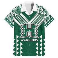 Custom Hawaii Football Family Matching Puletasi and Hawaiian Shirt Rainbow Warriors Tropical Vibes - Polynesian Pride