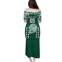 Custom Hawaii Football Family Matching Puletasi and Hawaiian Shirt Rainbow Warriors Tropical Vibes - Polynesian Pride