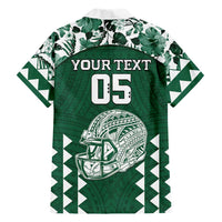 Custom Hawaii Football Family Matching Short Sleeve Bodycon Dress and Hawaiian Shirt Rainbow Warriors Tropical Vibes LT05 - Polynesian Pride