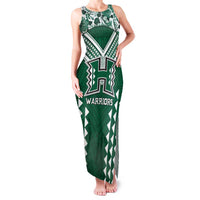 Custom Hawaii Football Family Matching Tank Maxi Dress and Hawaiian Shirt Rainbow Warriors Tropical Vibes - Polynesian Pride