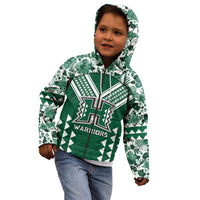 Custom Hawaii Football Kid Hoodie Rainbow Warriors Tropical Vibes - Polynesian Pride