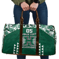 Custom Hawaii Football Travel Bag Rainbow Warriors Tropical Vibes - Polynesian Pride