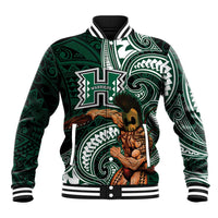 Hawaii Ikaika Warrior Football Baseball Jacket Polynesian Tribal Tattoo - Polynesian Pride