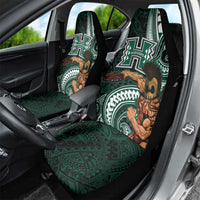 Hawaii Ikaika Warrior Football Car Seat Cover Polynesian Tribal Tattoo - Polynesian Pride