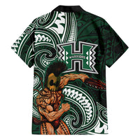 Hawaii Ikaika Warrior Football Family Matching Mermaid Dress and Hawaiian Shirt Polynesian Tribal Tattoo LT05 - Polynesian Pride