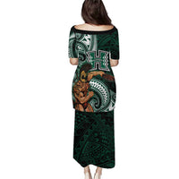 Hawaii Ikaika Warrior Football Family Matching Puletasi and Hawaiian Shirt Polynesian Tribal Tattoo LT05 - Polynesian Pride