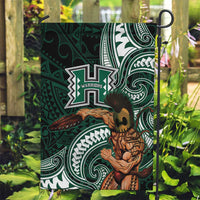 Hawaii Ikaika Warrior Football Garden Flag Polynesian Tribal Tattoo - Polynesian Pride