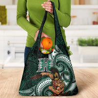 Hawaii Ikaika Warrior Football Grocery Bag Polynesian Tribal Tattoo - Polynesian Pride