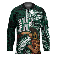 Hawaii Ikaika Warrior Football Hockey Jersey Polynesian Tribal Tattoo LT05 Unisex Black - Polynesian Pride